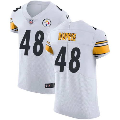 Nike Steelers #48 Bud Dupree White Men's Stitched NFL Vapor Untouchable Elite Jersey - Click Image to Close